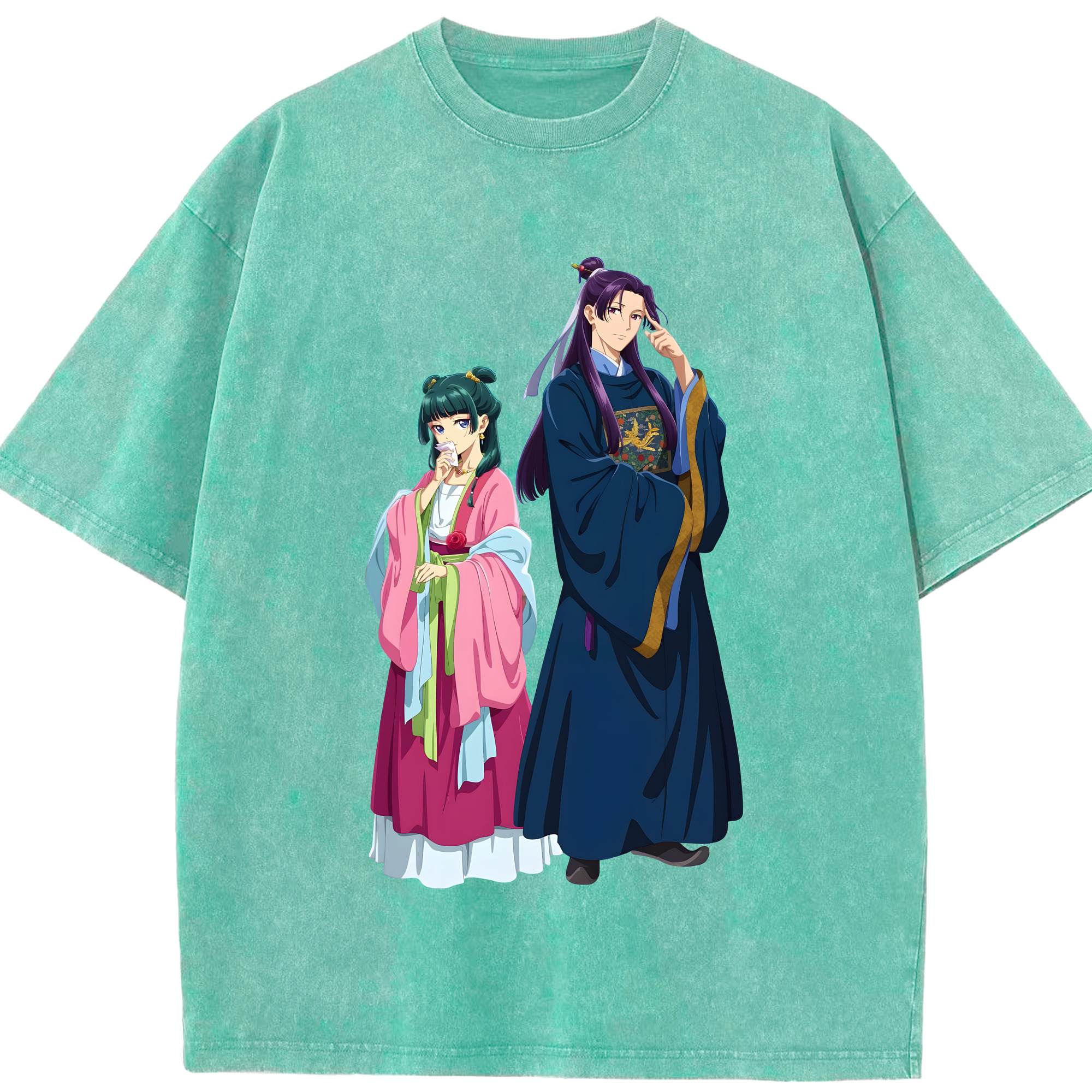 （画像用） 薬屋のひとりごと The Apothecary Diaries 綿100% ヴィンテージ風 半袖Tシャツ（フロントプリント）